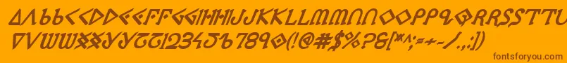 Ppressexbi Font – Brown Fonts on Orange Background