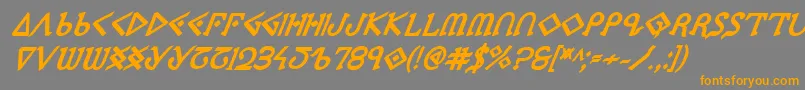 Ppressexbi Font – Orange Fonts on Gray Background