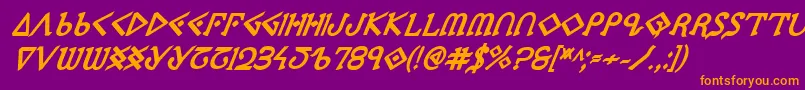 Ppressexbi Font – Orange Fonts on Purple Background