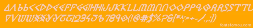 Ppressexbi Font – Pink Fonts on Orange Background