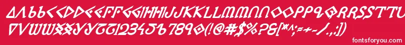 Ppressexbi Font – White Fonts on Red Background