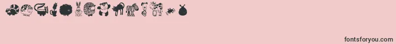 Critters1 Font – Black Fonts on Pink Background