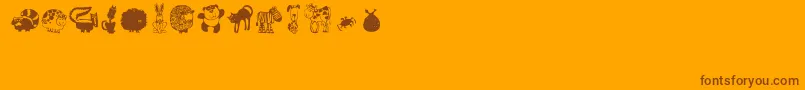 Lisätietoja Critters1-fontista Critters1-fontti – ruskeat fontit oranssilla taustalla