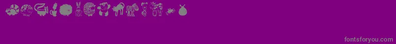 Critters1 Font – Gray Fonts on Purple Background