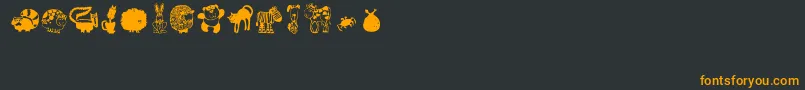 Critters1 Font – Orange Fonts on Black Background
