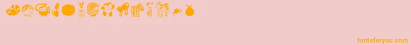 Critters1 Font – Orange Fonts on Pink Background