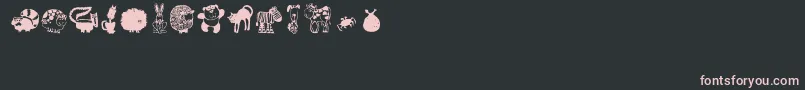 Critters1 Font – Pink Fonts on Black Background