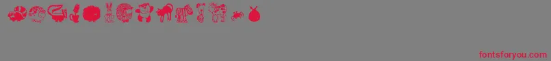 Police Critters1 – polices rouges sur fond gris