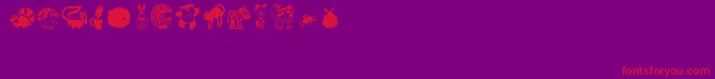 Critters1 Font – Red Fonts on Purple Background