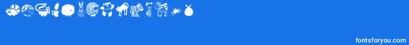 Шрифт Critters1 – белые шрифты на синем фоне
