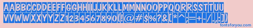 DominotitulcmRegular Font – Blue Fonts on Pink Background