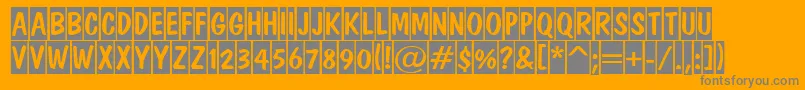 DominotitulcmRegular Font – Gray Fonts on Orange Background