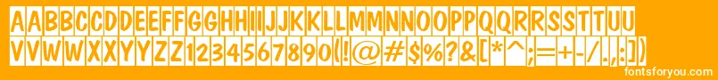 DominotitulcmRegular Font – White Fonts on Orange Background