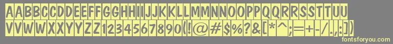 DominotitulcmRegular Font – Yellow Fonts on Gray Background