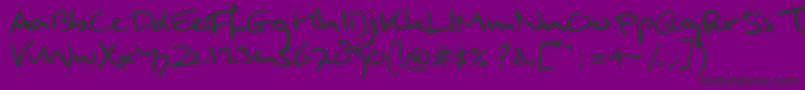 Fonte MulderHandwriting – fontes pretas em um fundo violeta