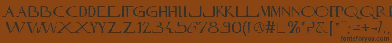 InnamoramentoRegular Font – Black Fonts on Brown Background