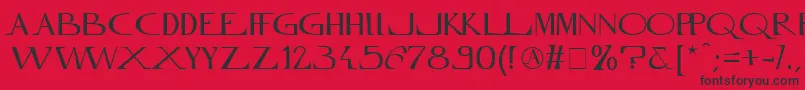 InnamoramentoRegular Font – Black Fonts on Red Background