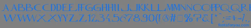 InnamoramentoRegular Font – Blue Fonts on Gray Background