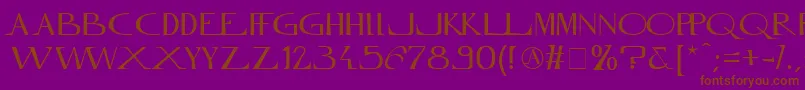 InnamoramentoRegular Font – Brown Fonts on Purple Background
