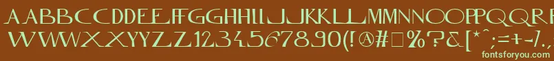 InnamoramentoRegular Font – Green Fonts on Brown Background