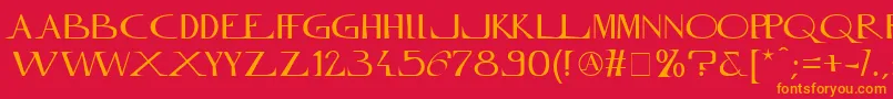 InnamoramentoRegular Font – Orange Fonts on Red Background