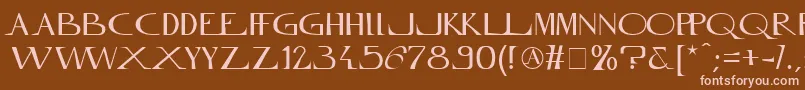 InnamoramentoRegular Font – Pink Fonts on Brown Background