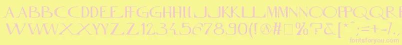 InnamoramentoRegular Font – Pink Fonts on Yellow Background