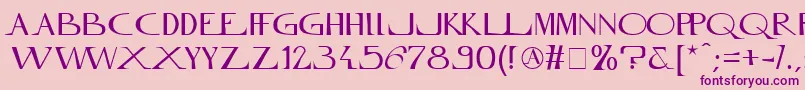 InnamoramentoRegular Font – Purple Fonts on Pink Background