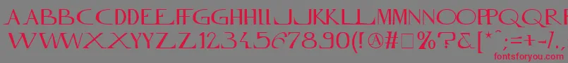InnamoramentoRegular Font – Red Fonts on Gray Background