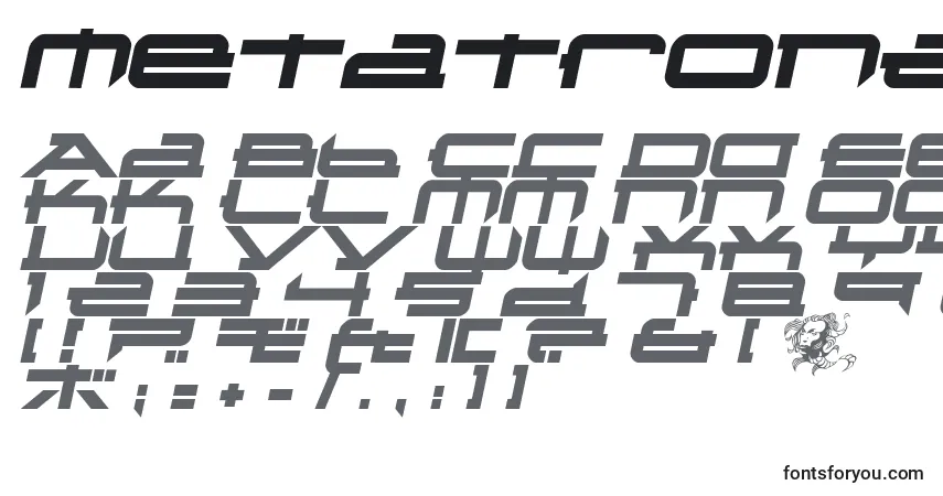 Metatron2-fontti – aakkoset, numerot, erikoismerkit