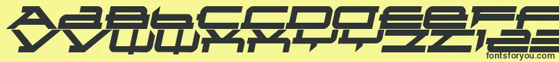 Шрифт Metatron2 – чёрные шрифты на жёлтом фоне