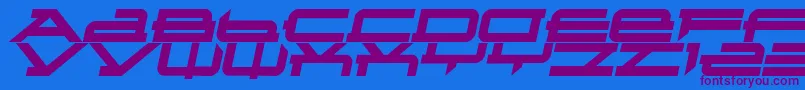 Metatron2 Font – Purple Fonts on Blue Background