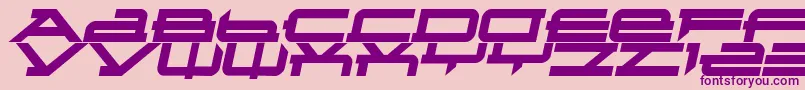 フォントMetatron2 – ピンクの背景に紫のフォント