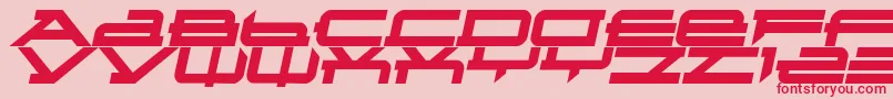 フォントMetatron2 – ピンクの背景に赤い文字