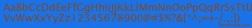 Officetypesansc Font – Brown Fonts on Blue Background