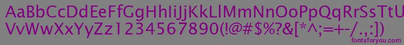 Officetypesansc Font – Purple Fonts on Gray Background