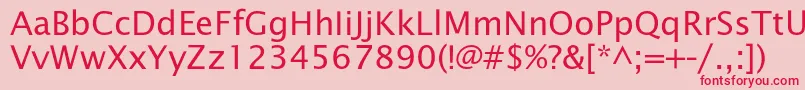 Officetypesansc Font – Red Fonts on Pink Background