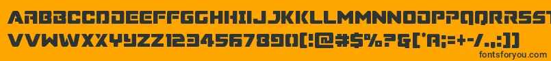 Supercommandocond Font – Black Fonts on Orange Background