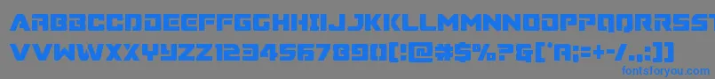 Supercommandocond Font – Blue Fonts on Gray Background