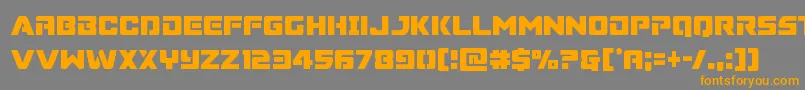 Supercommandocond Font – Orange Fonts on Gray Background