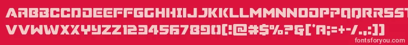 Supercommandocond Font – Pink Fonts on Red Background