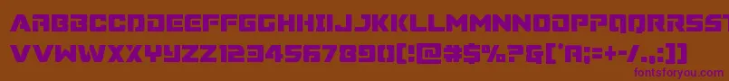 Supercommandocond Font – Purple Fonts on Brown Background