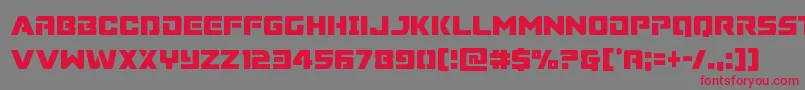 Supercommandocond Font – Red Fonts on Gray Background