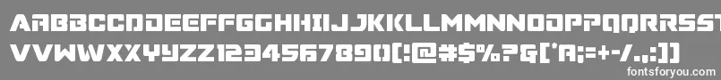 Supercommandocond Font – White Fonts on Gray Background