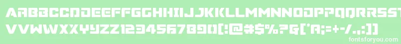 Supercommandocond Font – White Fonts on Green Background