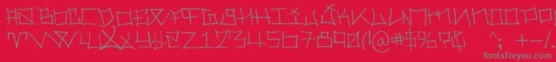 HolmesLight-Schriftart – Graue Schriften auf rotem Hintergrund