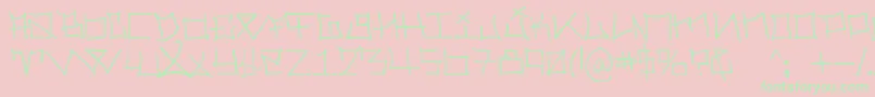 HolmesLight Font – Green Fonts on Pink Background
