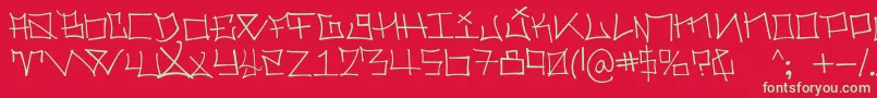 HolmesLight Font – Green Fonts on Red Background