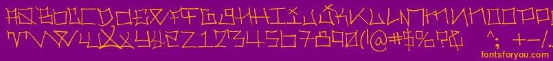 Шрифт HolmesLight – оранжевые шрифты на фиолетовом фоне