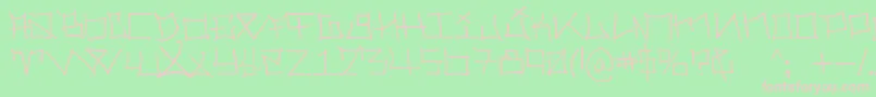 HolmesLight Font – Pink Fonts on Green Background